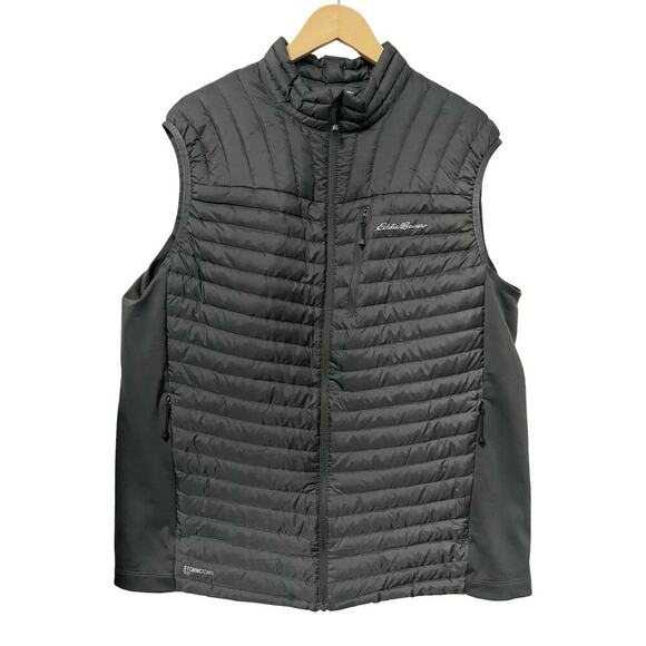 Eddie Bauer First Ascent Stormdown 800 Puffer Vest Mens Size XLT Gray Full Zip - Picture 1 of 6